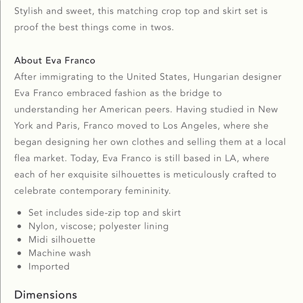 Anthropologie Eva Franco Donnie two piece set - Picture 5 of 7